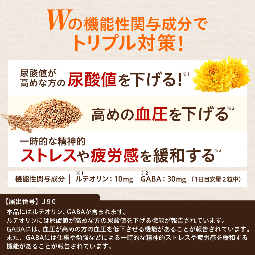 尿酸値対策トリプル60粒入り