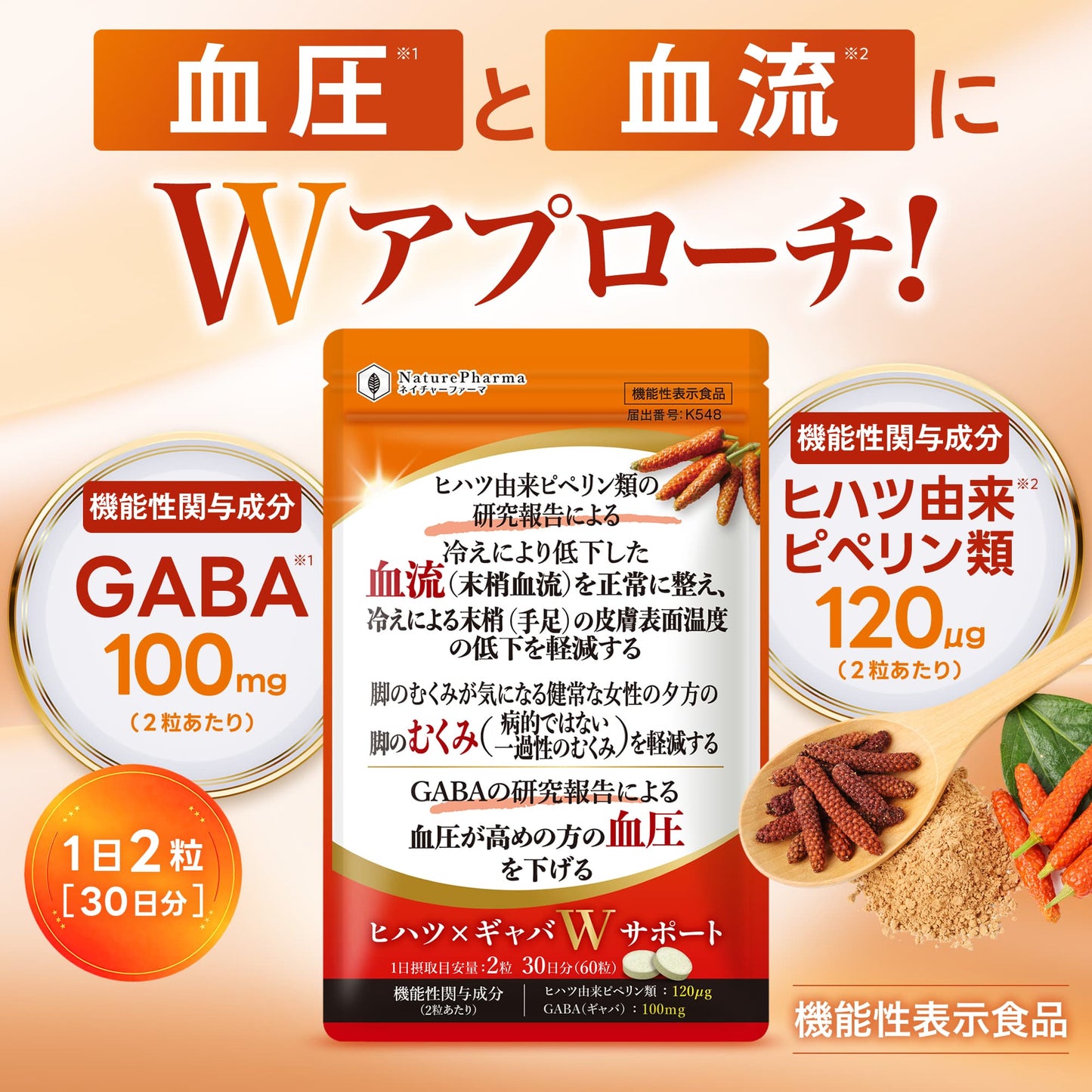 ヒハツ×ギャバWサポート